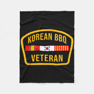 Koreaanse BBQ Veteraan Funny Food Lover Gym Cheat Fleece Deken