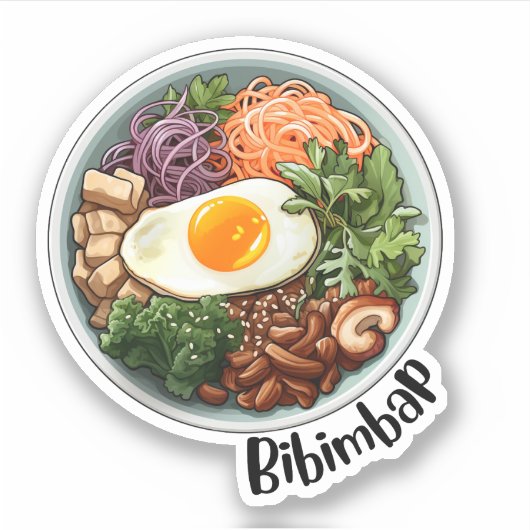 Koreaanse Bibimbap Sticker (Voorkant)