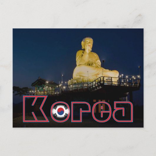 Koreaanse Boeddha Nachtreizen Briefkaart (Voorkant)