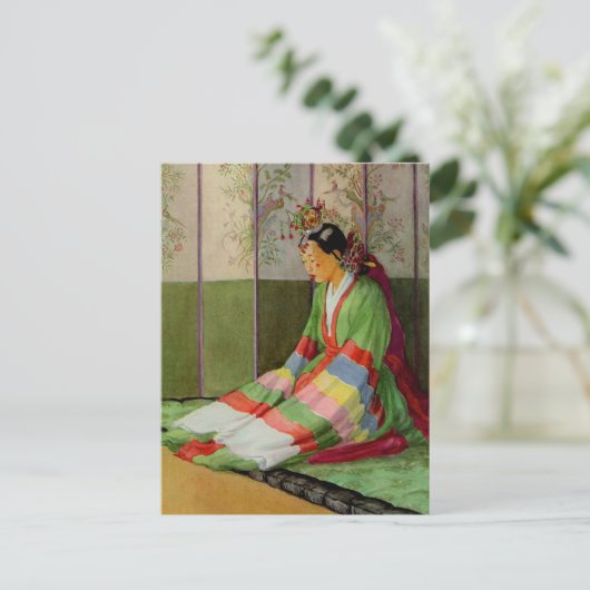 Koreaanse bride briefkaart (Staand voorkant)