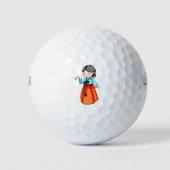 Koreaanse dame golfballen (Voorkant)
