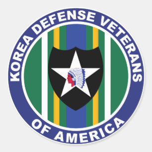 Koreaanse Defensieveteranen Ronde Sticker