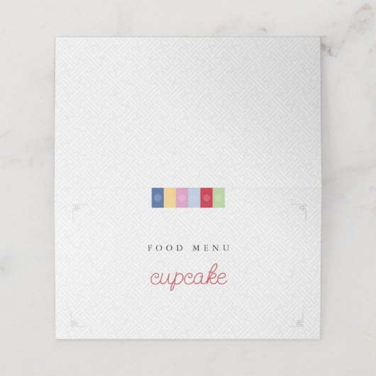 Koreaanse Doljanchi eten kaart Plaatskaartje (Buitenkant ongevouwen)