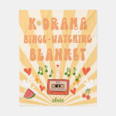 Koreaanse Drama Kdrama Binge-kijken Gepersonalisee Fleece Deken (Voorkant)