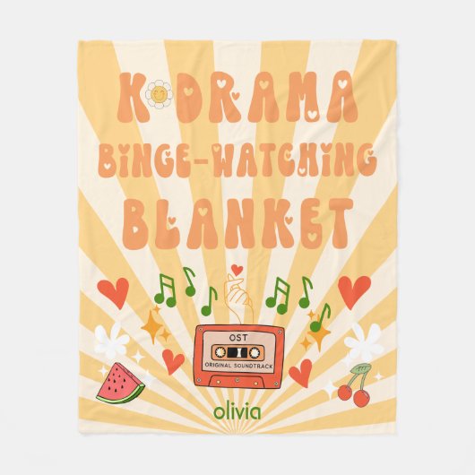 Koreaanse Drama Kdrama Binge-kijken Gepersonalisee Fleece Deken (Voorkant)
