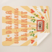 Koreaanse Drama Kdrama Binge-kijken Gepersonalisee Sherpa Deken (Voorkant (horizontaal))