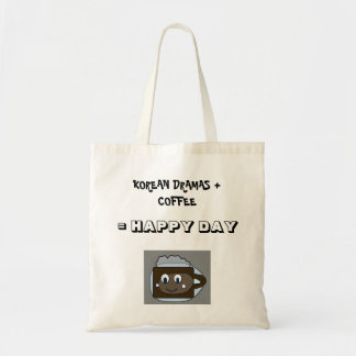 Koreaanse Dramas + koffie = Happy Day Tote Bag
