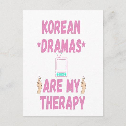 Koreaanse drama's zijn mijn therapie briefkaart (Voorkant)