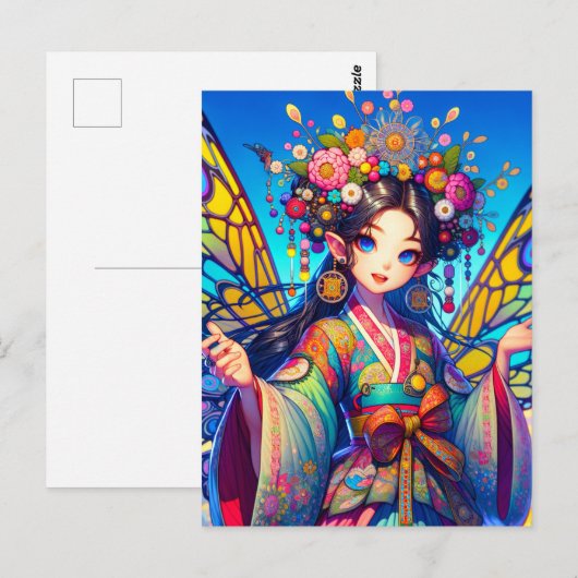 Koreaanse fee briefkaart (Voorkant / Achterkant)
