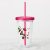 Koreaanse framboos acryl drinkbeker (Voorkant)