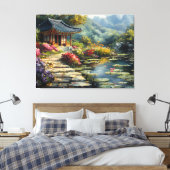 Koreaanse geheime tuin canvas afdruk (Insitu (Slaapkamer))
