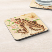 Koreaanse Gestreepte Tijger  Minhwa Bier Onderzetter (Linkerzijde)