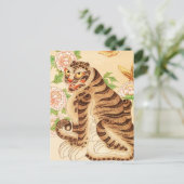 Koreaanse Gestreepte Tijger  Minhwa Briefkaart (Staand voorkant)