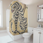 Koreaanse gestreepte tijger Minhwa Douchegordijn (In situ)