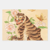 Koreaanse Gestreepte Tijger  Minhwa Inpakpapier Vel (Voorkant 3)