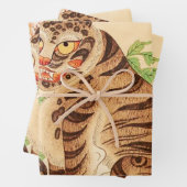 Koreaanse Gestreepte Tijger  Minhwa Inpakpapier Vel (In situ)