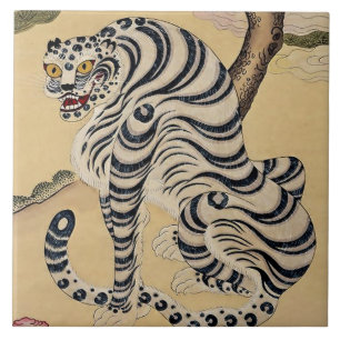 Koreaanse gestreepte tijger Minhwa Tegeltje