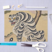 Koreaanse gestreepte tijger Minhwa Tissuepapier (Craft)