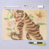 Koreaanse Gestreepte Tijger  Minhwa Tissuepapier (Craft)