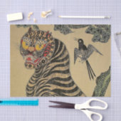 Koreaanse Gestreepte Tijger Minhwa Tissuepapier (Craft)