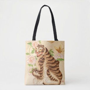 Koreaanse Gestreepte Tijger  Minhwa Tote Bag