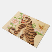 Koreaanse gestreepte tijger vintage Minhwa  Deurmat (Schuin)