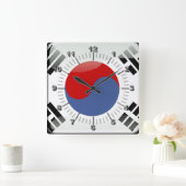 Koreaanse glanzende vlag vierkante klok (Huis)