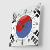 Koreaanse glanzende vlag vierkante klok (Hoek)