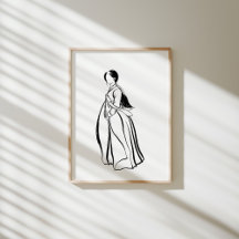 Koreaanse Hanbok-vrouw met Norigae-inktposter