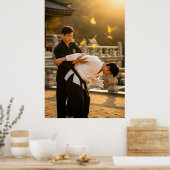 Koreaanse Hapkido Zelfverdediging Poster (Keuken)
