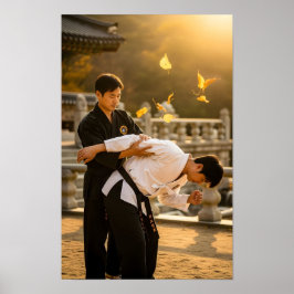 Koreaanse Hapkido Zelfverdediging Poster