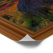 Koreaanse herfst Sunset Temple Wood Lijst Poster (Hoek)