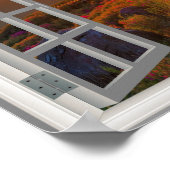 Koreaanse herfst zonsondergang Boeddhistische temp Poster (Hoek)