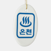 Koreaanse Hot Spring 온천 Oncheon | Hangul-taal Keramisch Ornament (Rechts)