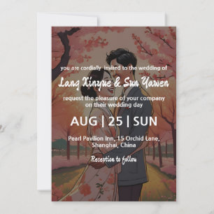 Koreaanse huwelijksuitnodiging kaart