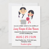 Koreaanse huwelijksuitnodiging kaart (Voorkant)