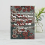 Koreaanse huwelijksuitnodiging kaart (Staand voorkant)