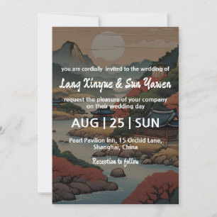 Koreaanse huwelijksuitnodiging kaart