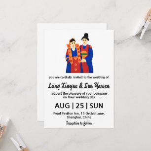 Koreaanse huwelijksuitnodiging kaart