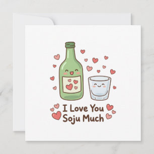 Koreaanse I Love You Soju Veel Schattig Kaart