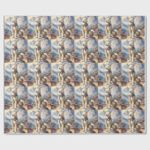  Koreaanse Jindo Illustratie Cadeaupapier (Vlak)