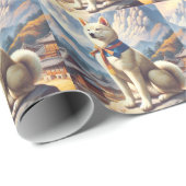  Koreaanse Jindo Illustratie Cadeaupapier (Rol Hoek)