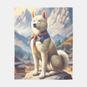 Koreaanse Jindo Illustratie Fleece Deken (Voorkant)