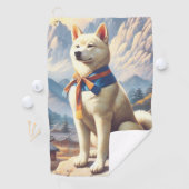  Koreaanse Jindo Illustratie Golfhanddoek (Insitu)