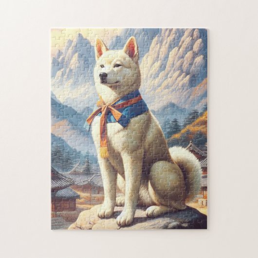  Koreaanse Jindo Illustratie Legpuzzel (Verticaal)