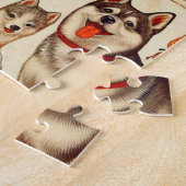 Koreaanse Jindo Illustratie Legpuzzel (Zijkant)