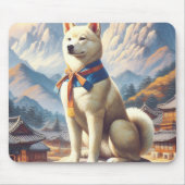  Koreaanse Jindo Illustratie Muismat (Voorkant)