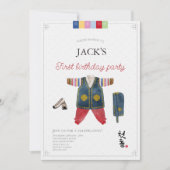 Koreaanse jongen Hanbok Dol Janchi eerste verjaard Kaart (Voorkant)