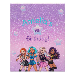 Koreaanse K-Pop Zang Verjaardag Perfect Poster