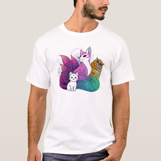 koreaanse katten t-shirt (Voorkant)